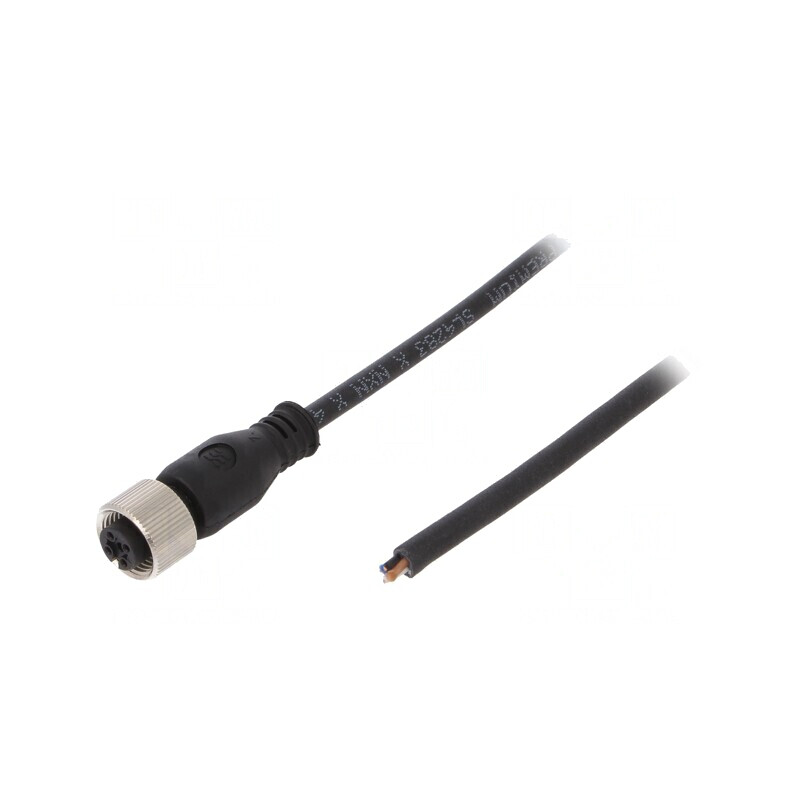 Cablu de conectare M12 4 pini 5m 250VAC 4A PUR | Electronic-mag.ro | Componente Electronice