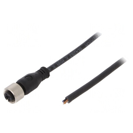 Cablu de conectare M12 4 pini 5m 250VAC 4A PUR | Electronic-mag.ro | Componente Electronice