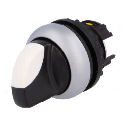 Comutator rotativ 22mm alb-negru | Electronic-mag.ro | Componente Electronice