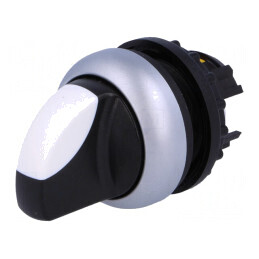 Comutator Rotativ 22mm Alb-Negru Fără IP66 | Electronic-mag.ro | Componente Electronice