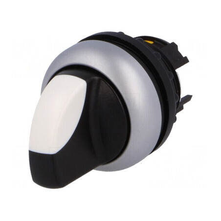 Comutator rotativ 22mm 2 poziții alb-negru fără IP66 | Electronic-mag.ro | Componente Electronice