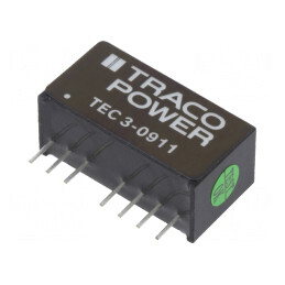 Convertor DC/DC 3W 4.5-13.2V la 5V 600mA SIP8 TEC 3-0911 | Electronic-mag.ro | Componente Electronice