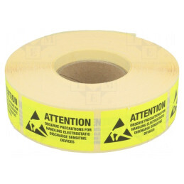Etichetă Autoadezivă ESD 25x45mm 1000buc | Electronic-mag.ro | Componente Electronice