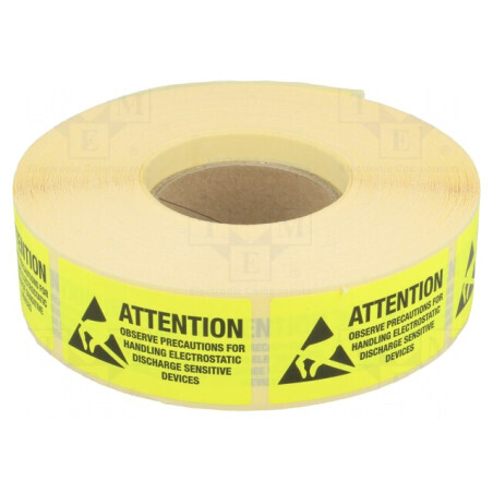 Etichetă Autoadezivă ESD 25x45mm 1000buc | Electronic-mag.ro | Componente Electronice