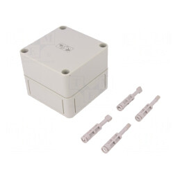 Carcasă Universală Polistiren Gri 94x94x81mm | Electronic-mag.ro | Componente Electronice