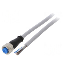 Cablu de conectare M12 5 pini 2m IP67 | Electronic-mag.ro | Componente Electronice