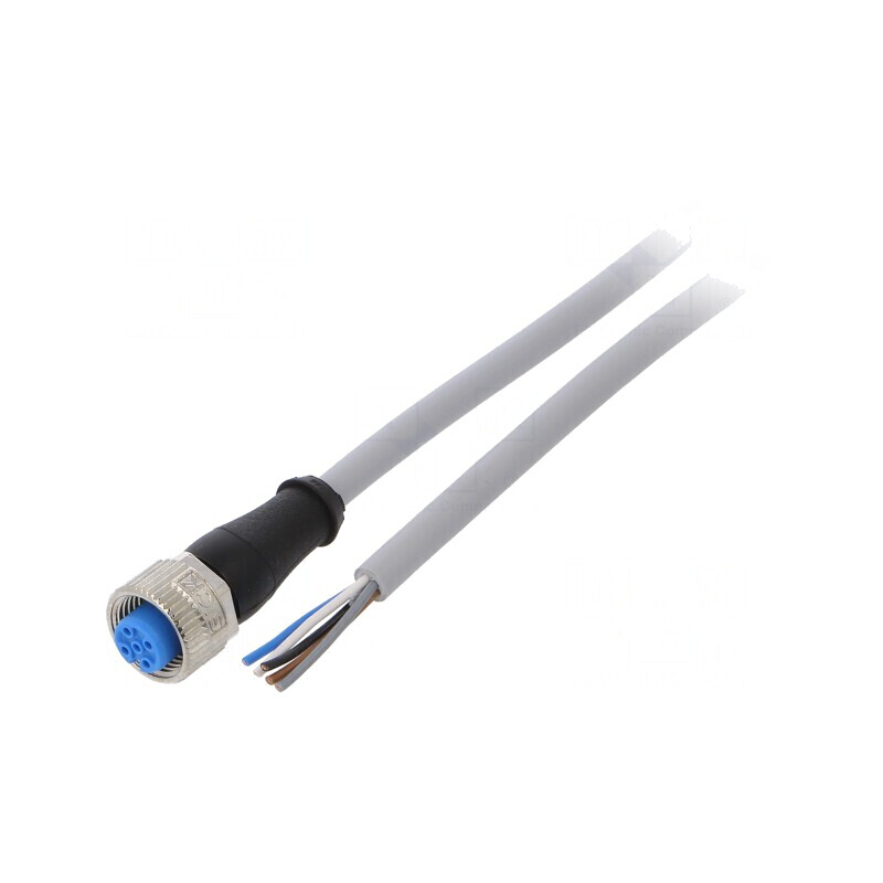 Cablu de conectare M12 5 pini 2m IP67 | Electronic-mag.ro | Componente Electronice