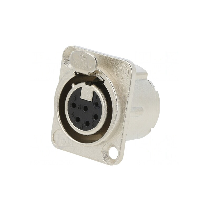 Conector XLR Soclu Mamă Argint 7.5A NC6FD-LX | Electronic-mag.ro | Componente Electronice Conector XLR Soclu Mamă Argint 7.5A NC6FD-LX | Electronic-mag.ro | Componente Electronice