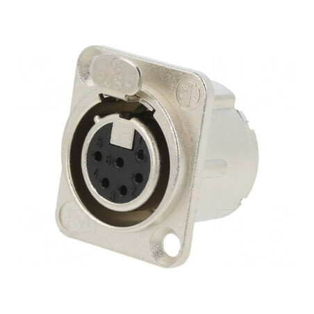 Conector XLR Soclu Mamă Argint 7.5A NC6FD-LX | Electronic-mag.ro | Componente Electronice