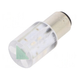 Lampă de control: LED | BA15D,T20 | verde | plastic | 24VAC | 24VDC | 18560351