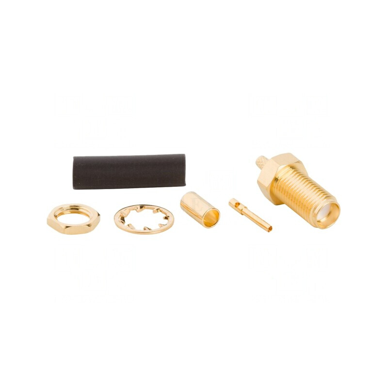 Soclu SMA Mamă Drept 50Ω Aurit PTFE Alamă | Electronic-mag.ro | Componente Electronice