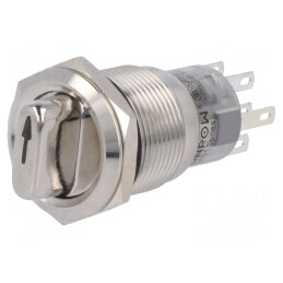 Comutator: rotativ | Poz: 3 | DP4T | 0,5A/220VAC | 1A/24VDC | -20÷55°C | LAS1-AGQ-22X/31/G/12V/S