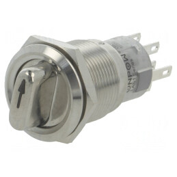 Comutator: rotativ | Poz: 3 | DP4T | 0,5A/220VAC | 1A/24VDC | -20÷55°C | LAS1-AGQ-22X/31/R/12V/S