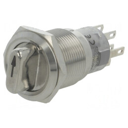 Comutator: rotativ | Poz: 3 | DP4T | 0,5A/220VAC | 1A/24VDC | -20÷55°C | LAS1-AGQ-22X/31/R/24V/S