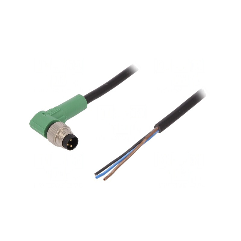 Cablu Conectare M8 3P Unghi 10m PVC | Electronic-mag.ro | Componente Electronice
