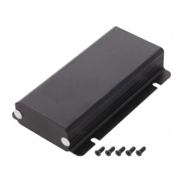 Carcasă cu Panou și Lame de Fixare 54x120mm Negru | Electronic-mag.ro | Componente Electronice