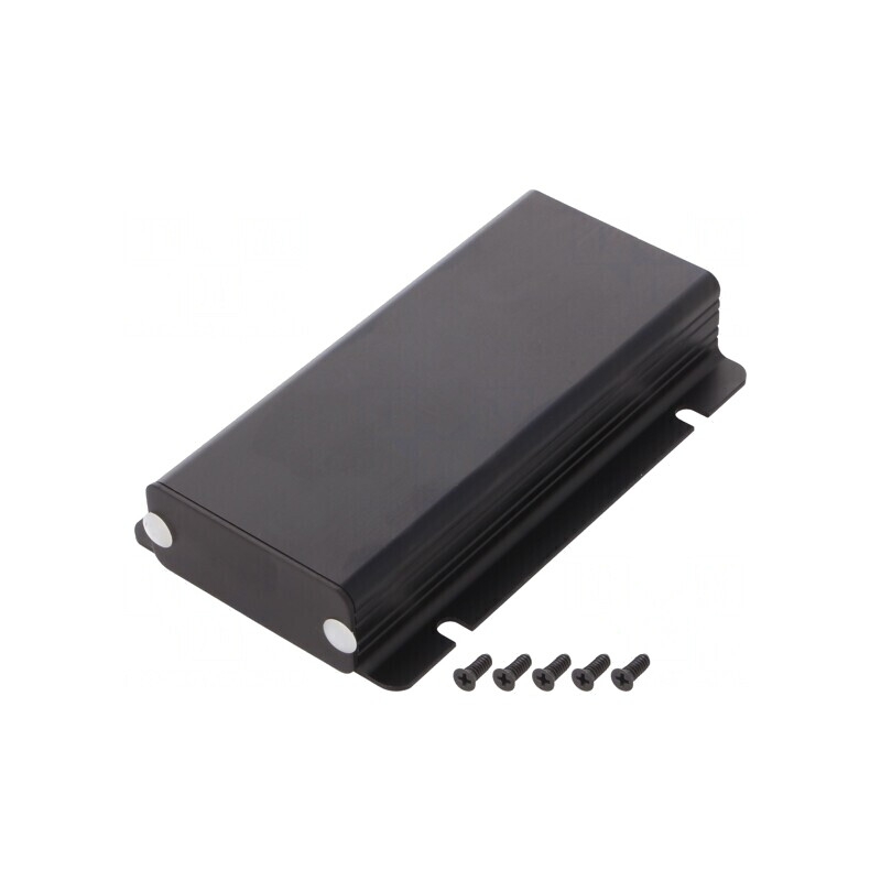 Carcasă cu Panou și Lame de Fixare 54x120mm Negru | Electronic-mag.ro | Componente Electronice