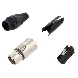 Mufă XLR Mamă 7 Pin pe Cablu Lipire | Electronic-mag.ro | Componente Electronice