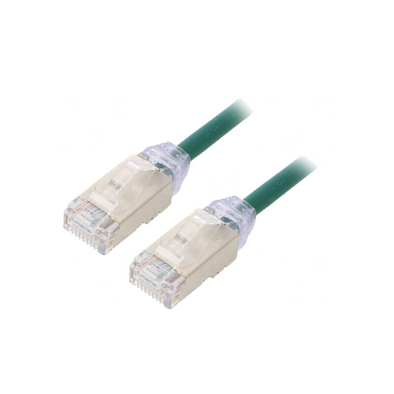 Patch Cord F/UTP Cat6a 2m Verde | Electronic-mag.ro | Componente Electronice