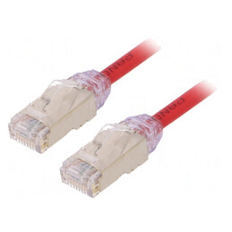 Cablu Patch F/UTP Cat6a LSZH Roșu 2m 28AWG | Electronic-mag.ro | Componente Electronice