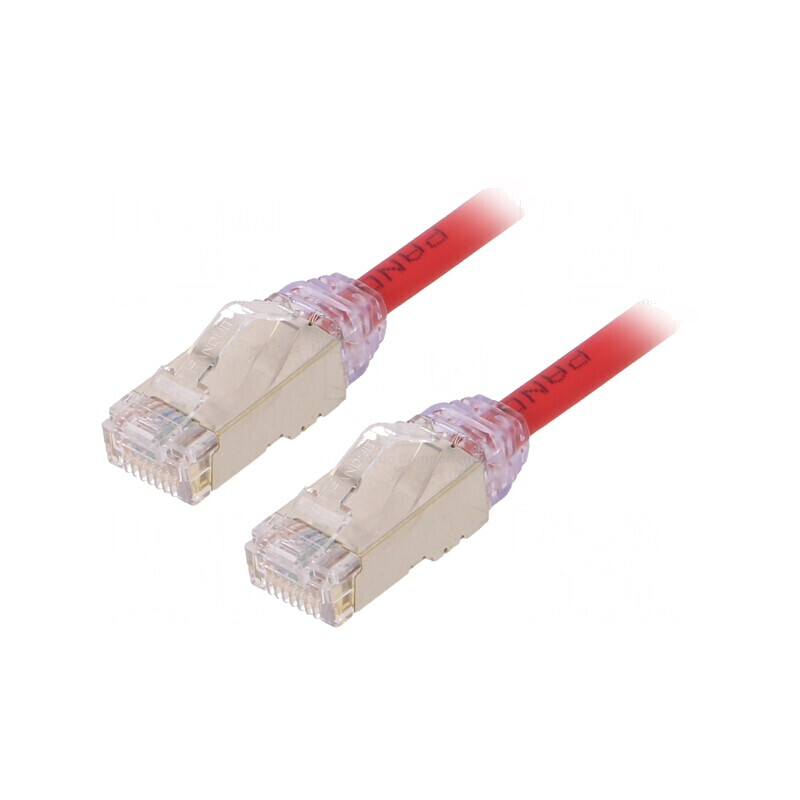 Cablu Patch F/UTP Cat6a LSZH Roșu 2m 28AWG | Electronic-mag.ro | Componente Electronice