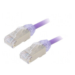 Patch Cord F/UTP Cat6a 2m Violet | Electronic-mag.ro | Componente Electronice