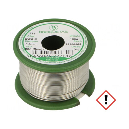 Sârmă de lipit fără plumb 0,8mm 100g | Electronic-mag.ro | Componente Electronice