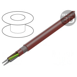 Cablu Silicon 4G2,5mm2 Maro-Roșu 60-180°C