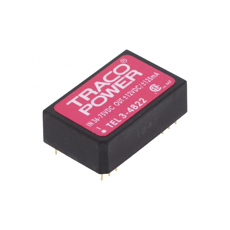 Convertor DC/DC 3W 36-75V la 12V/-12V | Electronic-mag.ro | Componente Electronice