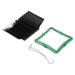Radiator Extrudat cu Aripioare BGA Negru 40x40mm | Electronic-mag.ro | Componente Electronice