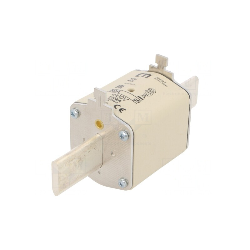 Siguranţă gG 50A 500VAC Ceramică Industrială NH2 | Electronic-mag.ro | Componente Electronice