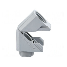 Conector în unghi PG29 IP68 poliamidă gri Snap Elbow | Electronic-mag.ro | Componente Electronice