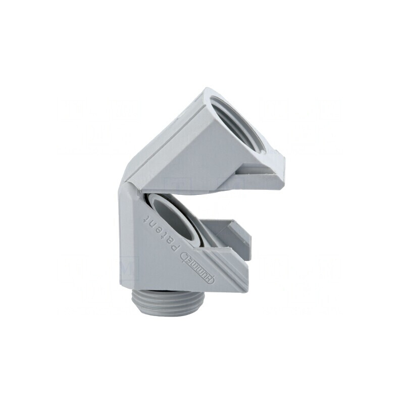 Conector în unghi PG29 IP68 poliamidă gri Snap Elbow | Electronic-mag.ro | Componente Electronice