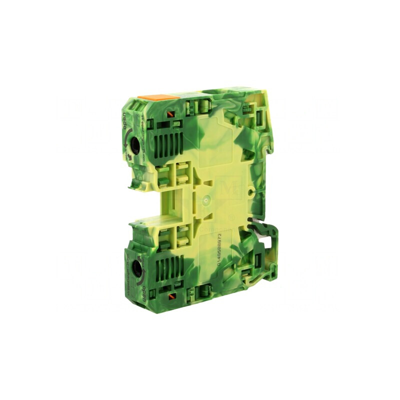 Terminal de Îmbinare pentru Șine 6-35mm2, 1 Pistă, 2 Borne, Galben-Verde | Electronic-mag.ro | Componente Electronice