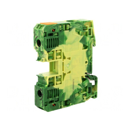 Terminal de Îmbinare pentru Șine 6-35mm2, 1 Pistă, 2 Borne, Galben-Verde | Electronic-mag.ro | Componente Electronice