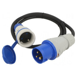 Prelungitor alimentare negru 1,5m 16A | Electronic-mag.ro | Componente Electronice
