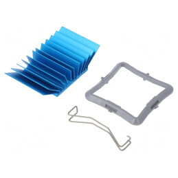 Radiator extrudat cu aripioare BGA albastră 32,5mm | Electronic-mag.ro | Componente Electronice