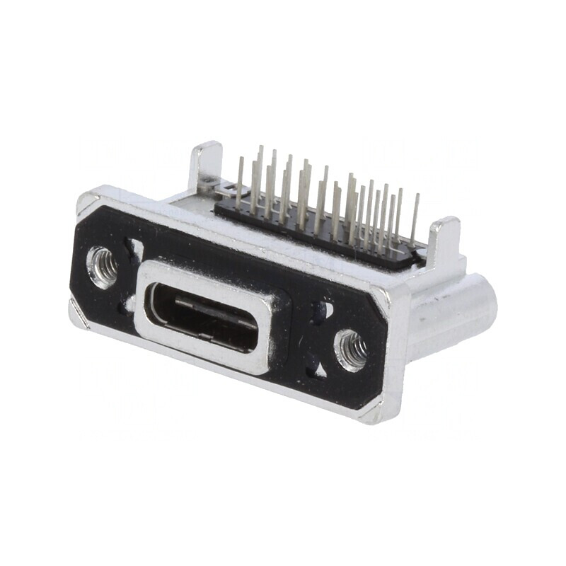 Soclu USB C 90° USB 3.1 IP67 Aurit 5A | Electronic-mag.ro | Componente Electronice