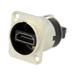 Adaptor HDMI dublu ecranat aurit argintiu | Electronic-mag.ro | Componente Electronice