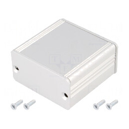 Carcasă aluminiu gri AKG 55mm x 50mm x 28mm | Electronic-mag.ro | Componente Electronice
