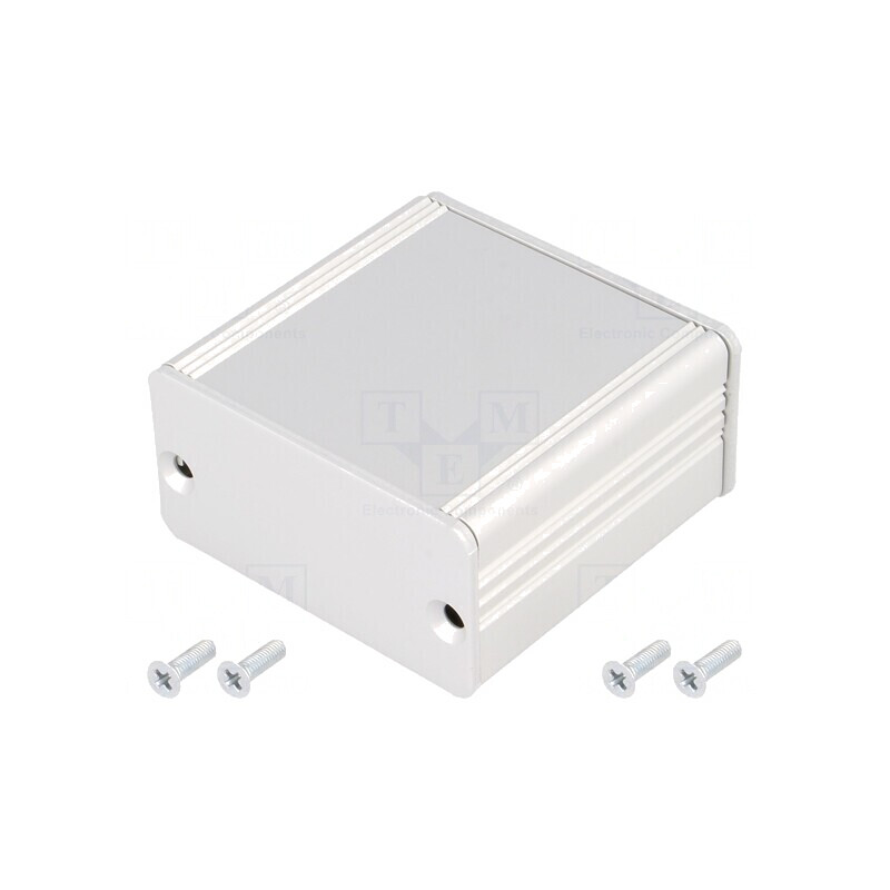 Carcasă aluminiu gri AKG 55mm x 50mm x 28mm | Electronic-mag.ro | Componente Electronice