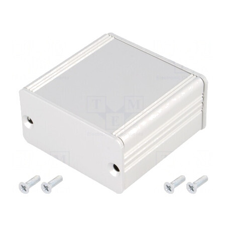 Carcasă aluminiu gri AKG 55mm x 50mm x 28mm | Electronic-mag.ro | Componente Electronice