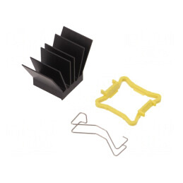 Radiator Extrudat cu Aripioare BGA Negru 17x17mm | Electronic-mag.ro | Componente Electronice