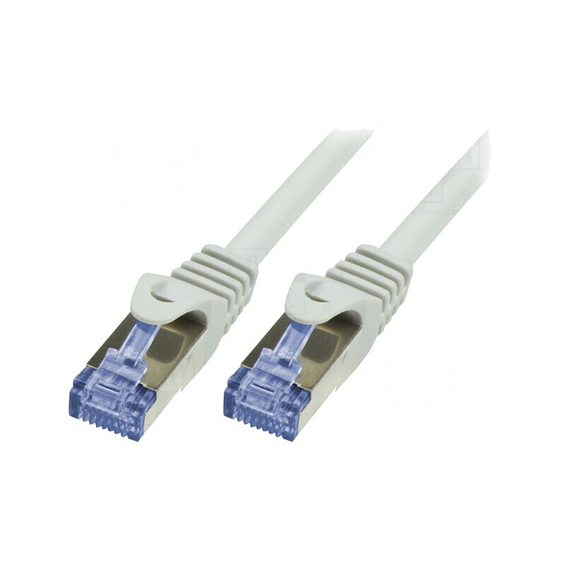 Patch cord S/FTP Cat 6a LSZH Gri 15m | Electronic-mag.ro | Componente Electronice