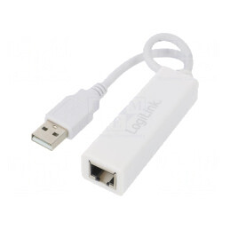 Adaptor USB 2.0 Fast Ethernet RJ45 Alb