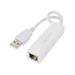 Adaptor USB 2.0 Fast Ethernet RJ45 Alb | Electronic-mag.ro | Componente Electronice