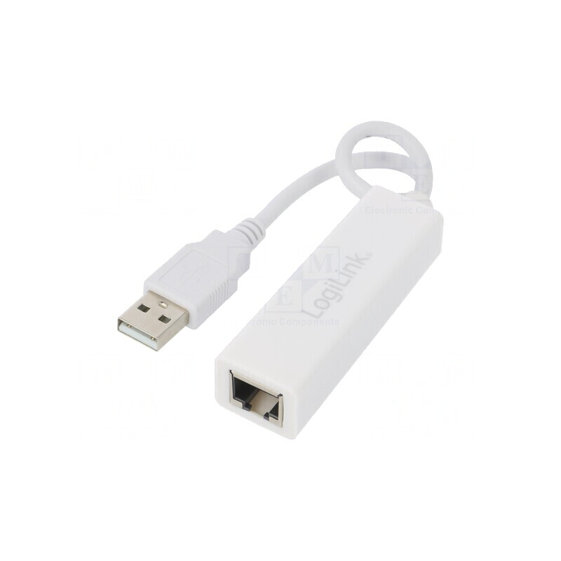 Adaptor USB 2.0 Fast Ethernet RJ45 Alb | Electronic-mag.ro | Componente Electronice
