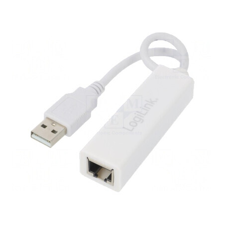 Adaptor USB 2.0 Fast Ethernet RJ45 Alb | Electronic-mag.ro | Componente Electronice