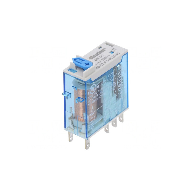 Releu electromagnetic DPDT 48VDC 15A | Electronic-mag.ro | Componente Electronice