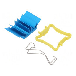 Radiator extrudat cu aripioare BGA albastru 17x17mm | Electronic-mag.ro | Componente Electronice